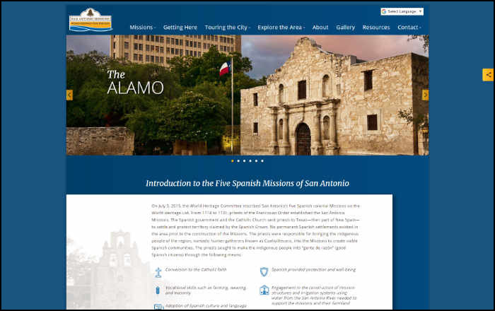 Click to visit the World Heritage San Antonio website